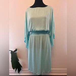 Babaton teal xs smocked dress